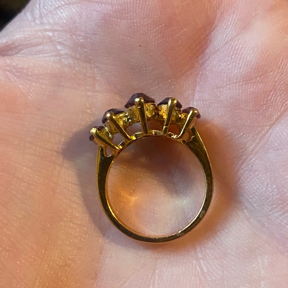 Purple Multi-Gem Statement Ring - image 4